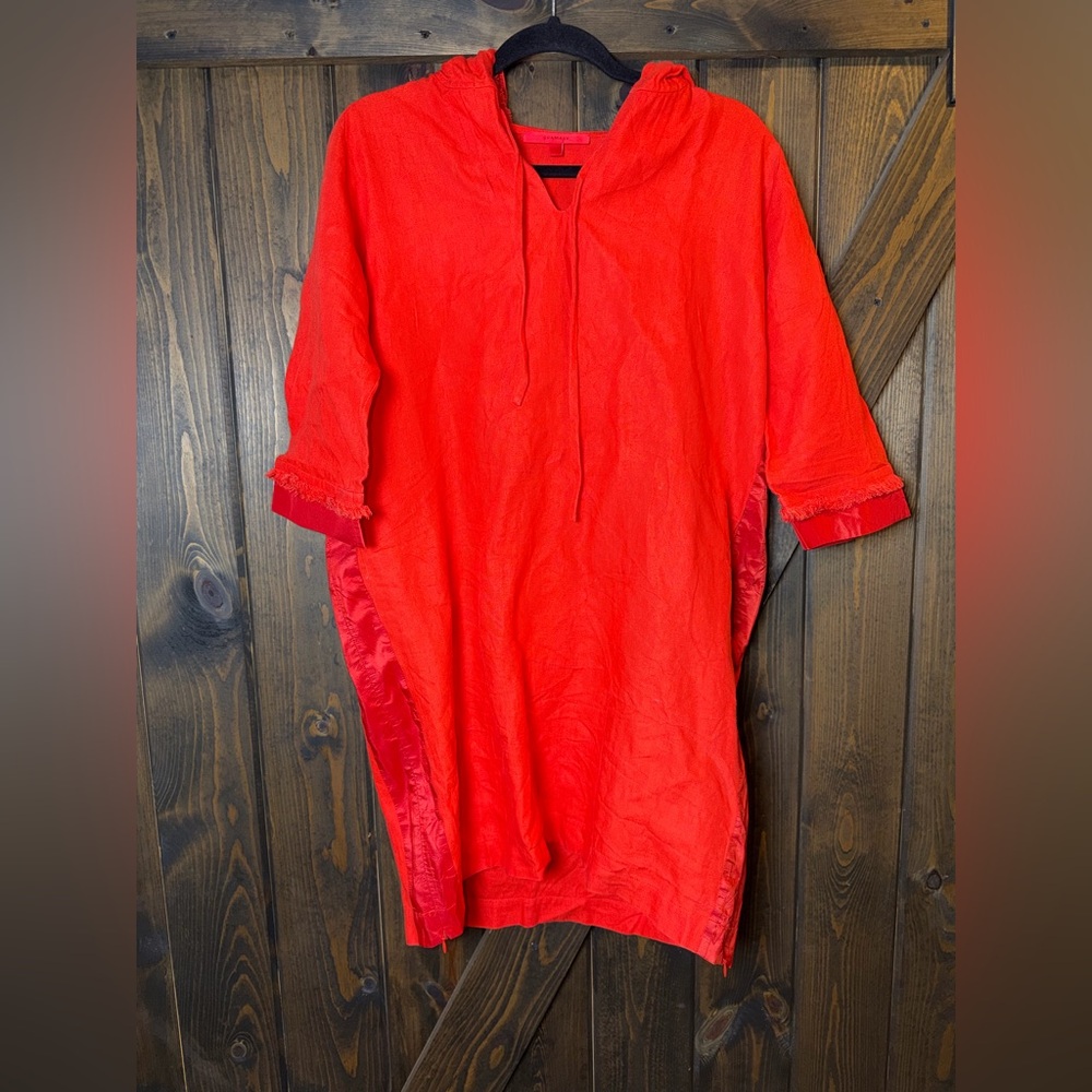 Shamask Linen Silk Hoodied Tunic‎
